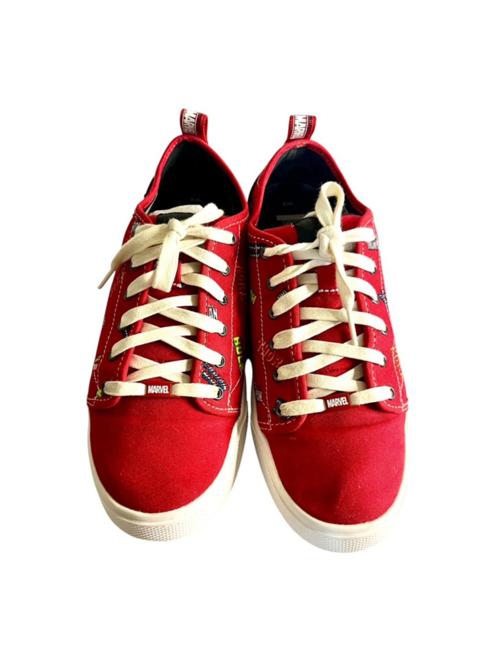 TOMS x Marvel TRVL Lite low-top red sneakers women size 8